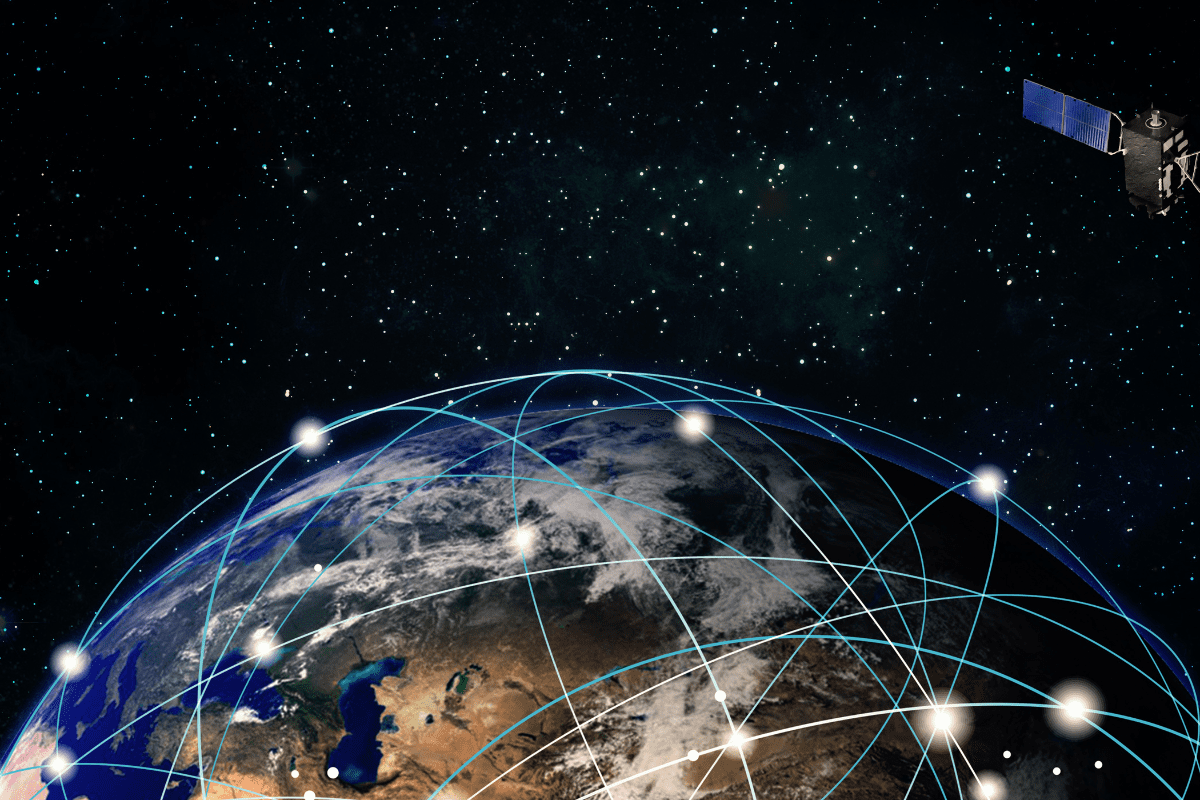 Satellite surrounding connected world