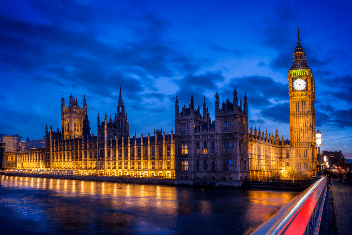 Westminster at night